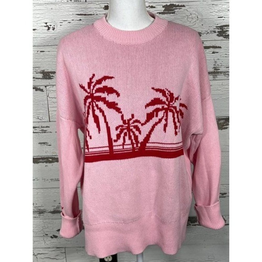 PISTOLA Darya California Sunrise Pullover Oversized Pink/Red Sz S NWT